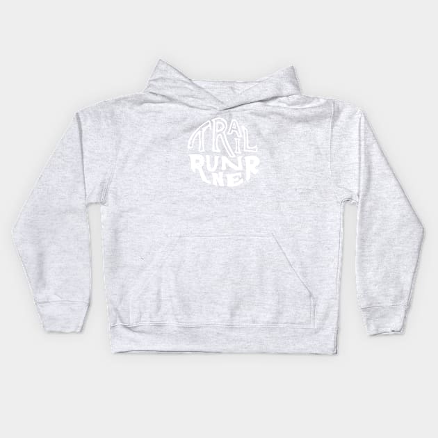 Trail Runner Kids Hoodie by PodDesignShop